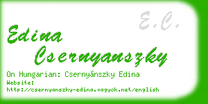 edina csernyanszky business card