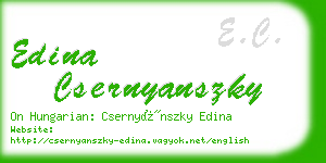 edina csernyanszky business card